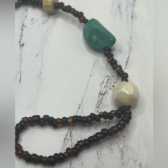 Set of natural stone and turquoise slave bracelets - Picture 8 of 10